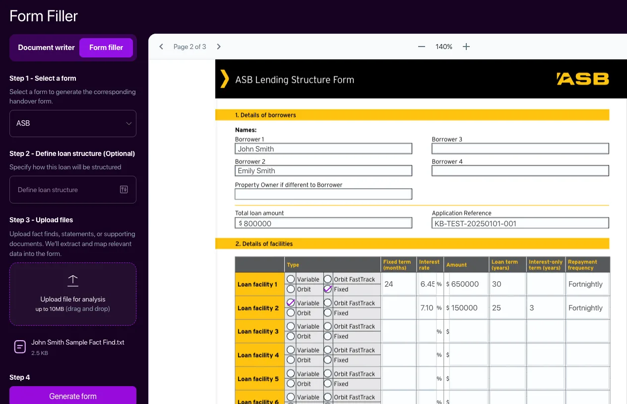 PDF Form Filler — screenshot of the AffordX feature